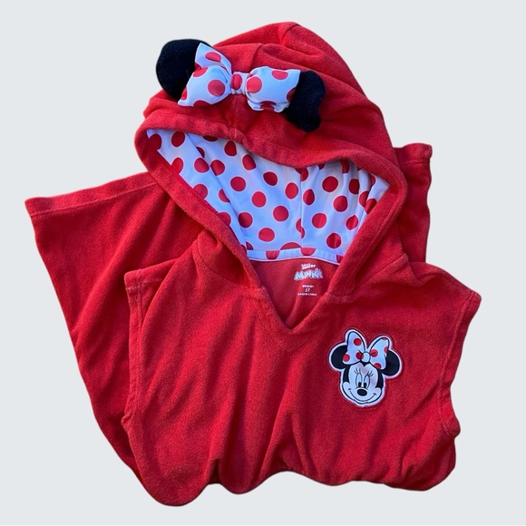 Disney Other - EUC Disney Minnie Mouse Terry cloth swim cover-up/dress - Kids' 5T - Pockets